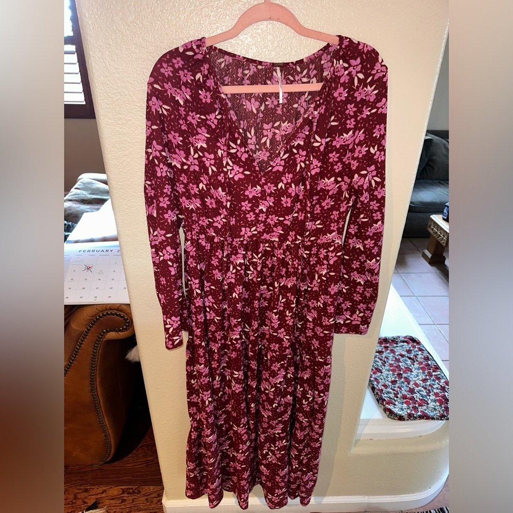 Free People Long Sleeve Maxi Dress